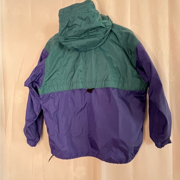 🛶🌈🌲Columbia Vintage Anorak Windbreaker Jacket. Teal, bluish purple. - Picture 2 of 13